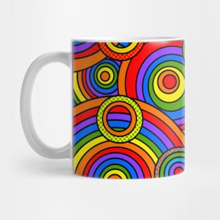 Colorful hippy Rainbow Love Art Mug